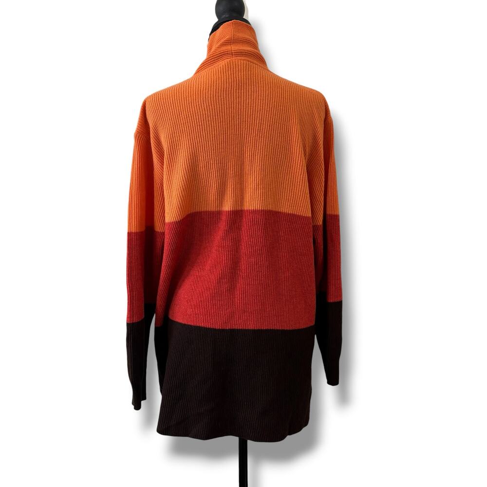 Escada Sport Colorblock Wool + Cashmere Sweater Size L Oversized Designer Italy - Picture 4 of 5